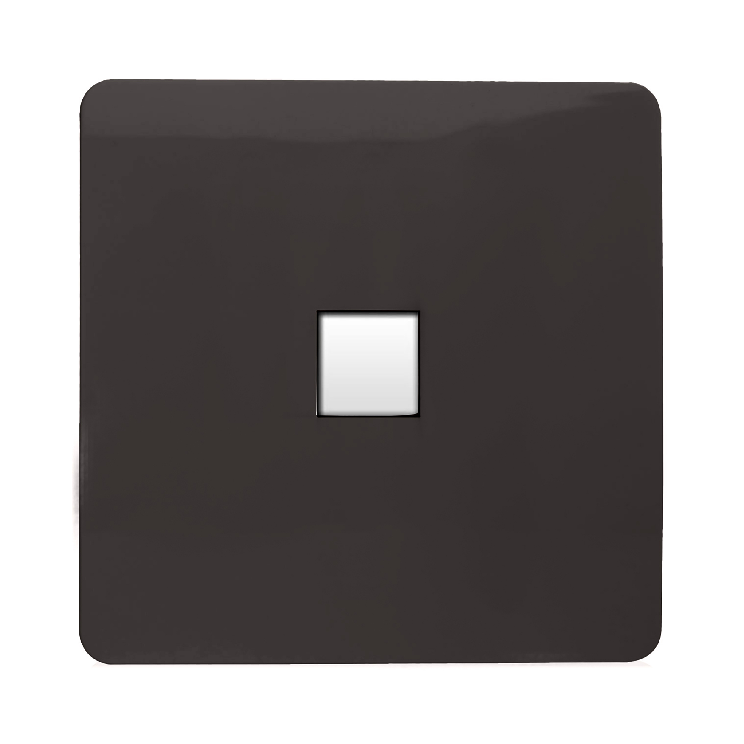 Single PC Ethernet Cat 5 & 6 Data Outlet Dark Brown